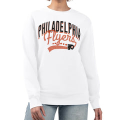 Philadelphia Flyers G-III 4Her by Carl Banks Women's Filigree Team Graphic Fleece Pullover Sweatshirt - NHL Sweatshirts