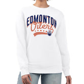 Edmonton Oilers G-III 4Her by Carl Banks Women's Filigree Team Graphic Fleece Pullover Sweatshirt - NHL Sweatshirts