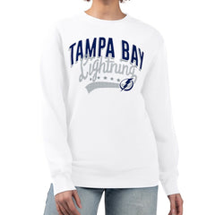 Tampa Bay Lightning G-III 4Her by Carl Banks Women's Filigree Team Graphic Fleece Pullover Sweatshirt - NHL Sweatshirts
