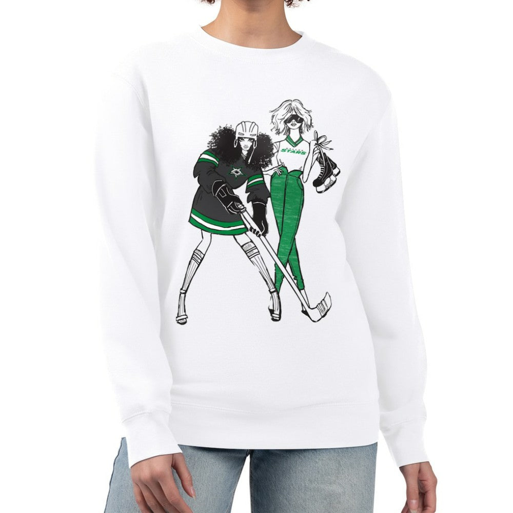 Dallas Stars G-III 4Her by Carl Banks Women's Hockey Girls Team Graphic Fleece Pullover Sweatshirt - NHL Sweatshirts