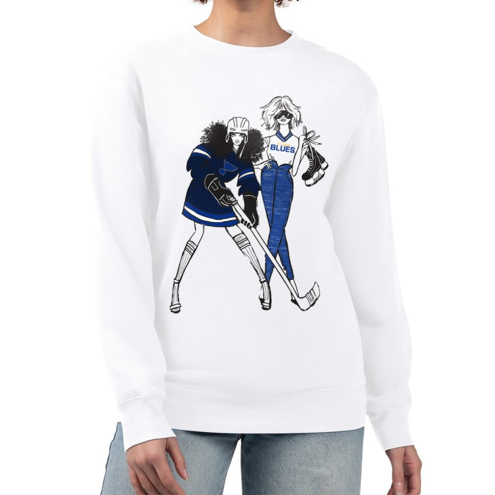 St. Louis Blues G-III 4Her by Carl Banks Women's Hockey Girls Team Graphic Fleece Pullover Sweatshirt - NHL Sweatshirts