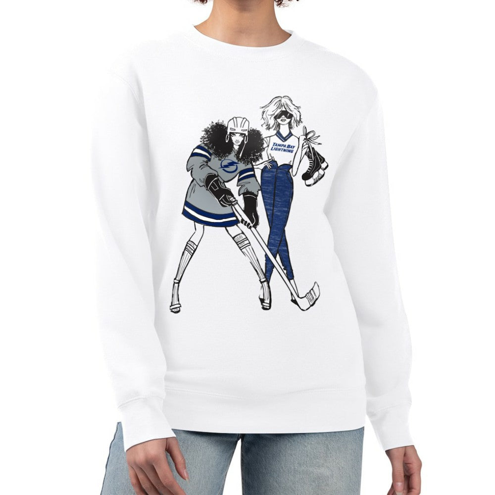 Tampa Bay Lightning G-III 4Her by Carl Banks Women's Hockey Girls Team Graphic Fleece Pullover Sweatshirt - NHL Sweatshirts