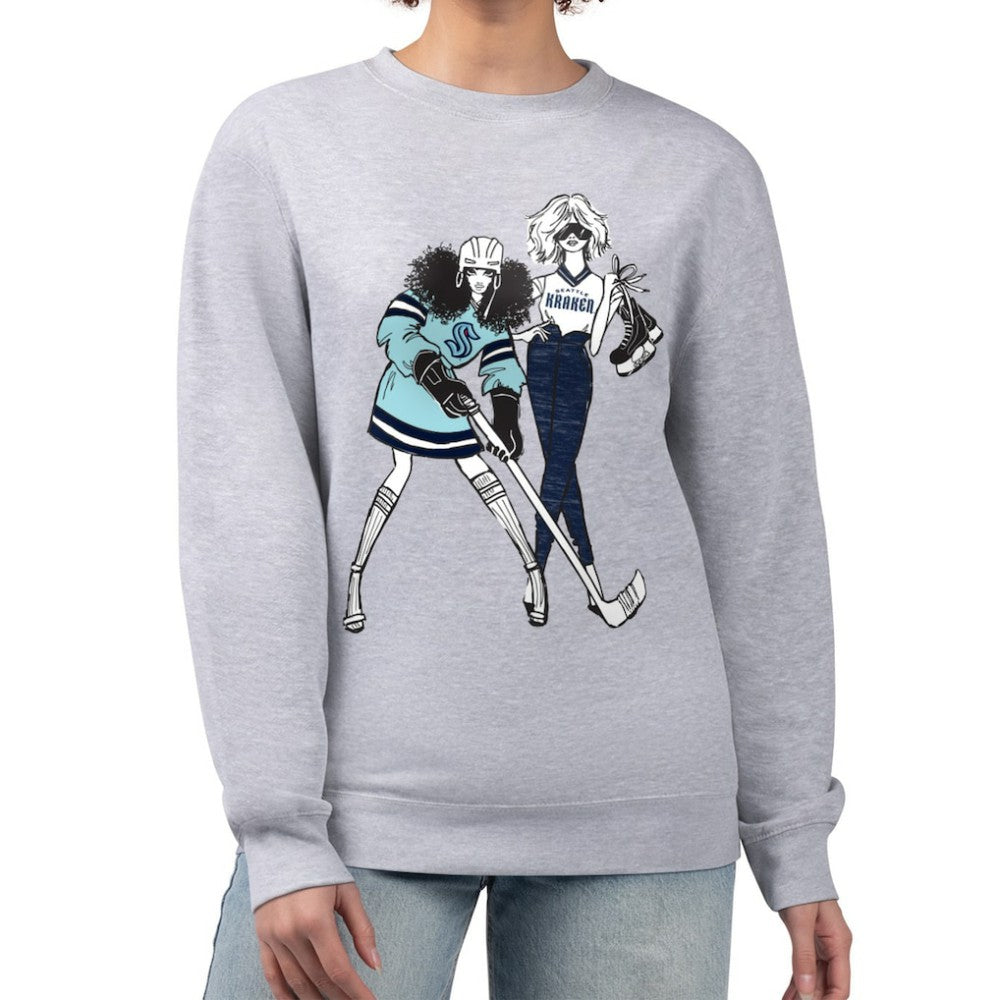 Seattle Kraken G-III 4Her by Carl Banks Women's Hockey Girls Team Graphic Fleece Pullover Sweatshirt - NHL Sweatshirts