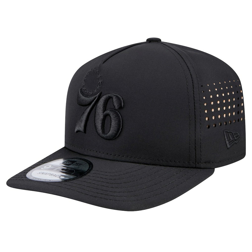 Black Philadelphia 76ers Vented 9FIFTY A-Frame Snapback Hat | NBA