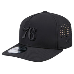Black Philadelphia 76ers Vented 9FIFTY A-Frame Snapback Hat | NBA