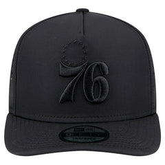 Black Philadelphia 76ers Vented 9FIFTY A-Frame Snapback Hat | NBA