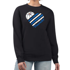 Black Oklahoma City Thunder G-III 4Her by Carl Banks Women's Heart Graphic Fleece Pullover Sweatshirt | NBA