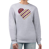 Heather Gray Cleveland Cavaliers G-III 4Her by Carl Banks Women's Heart Graphic Fleece Pullover Sweatshirt sale | NBA