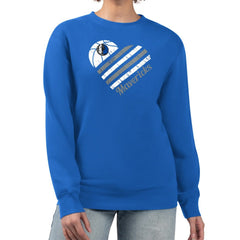 Royal Dallas Mavericks G-III 4Her by Carl Banks Women's Heart Graphic Fleece Pullover Sweatshirt sale | NBA