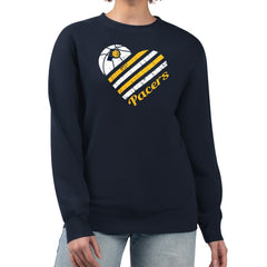 Navy Indiana Pacers G-III 4Her by Carl Banks Women's Heart Graphic Fleece Pullover Sweatshirt | NBA