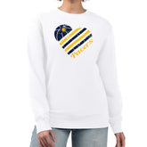White Indiana Pacers G-III 4Her by Carl Banks Women's Heart Graphic Fleece Pullover Sweatshirt | NBA