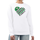 White Boston Celtics G-III 4Her by Carl Banks Women's Heart Graphic Fleece Pullover Sweatshirt | NBA