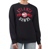 Black Atlanta Hawks G-III 4Her by Carl Banks Women's Large Team Logo Graphic Fleece Pullover Sweatshirt | NBA