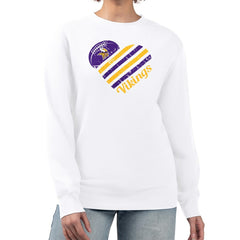 Minnesota Vikings G-III 4Her by Carl Banks Women's Heart Graphic Fleece Pullover Sweatshirt | NFL Near me