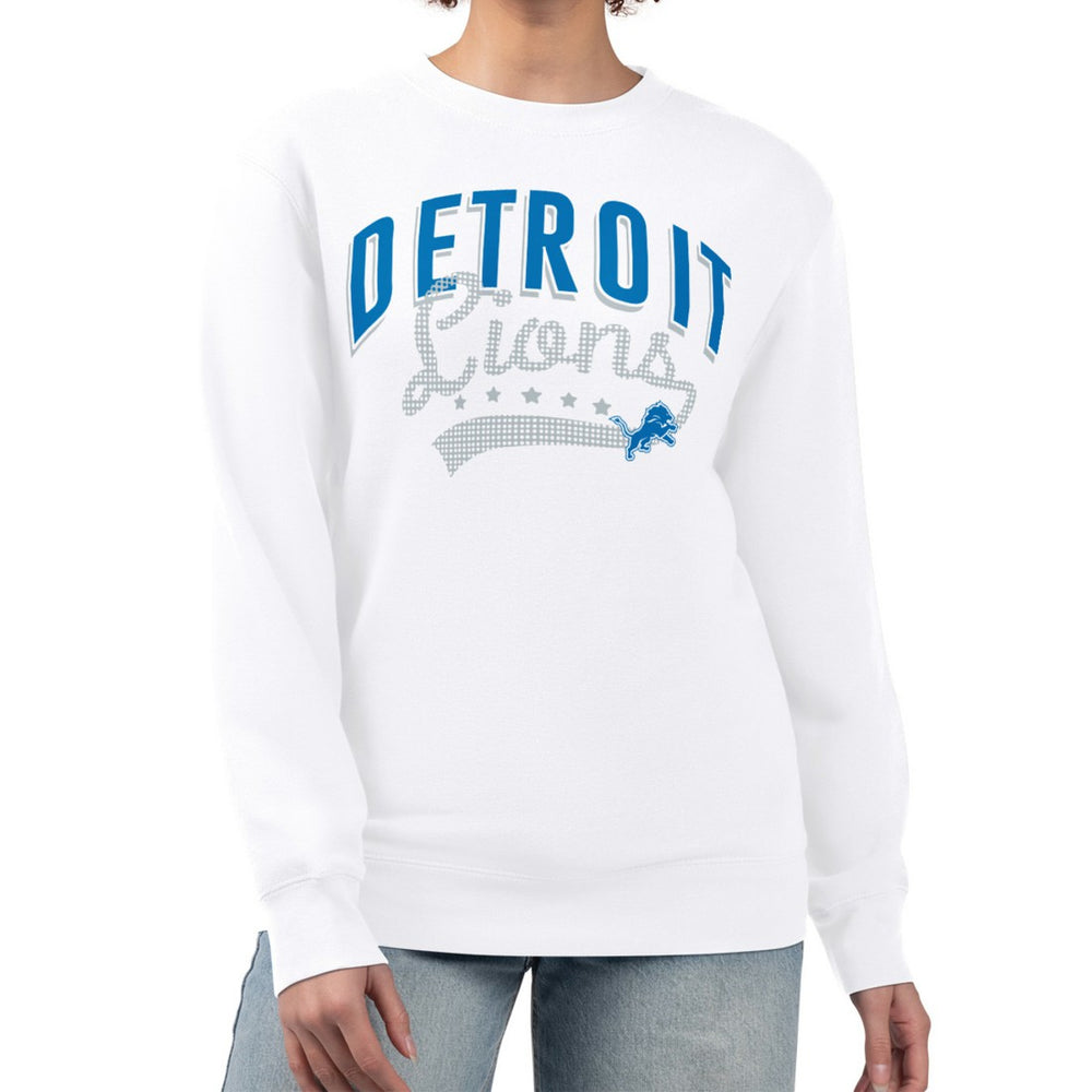 Detroit Lions G-III 4Her by Carl Banks Women's Filigree Logo Graphic Fleece Pullover Sweatshirt | NFL Hot