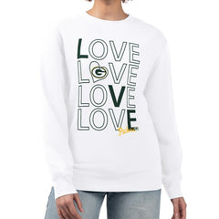 Green Bay Packers G-III 4Her by Carl Banks Women's Lots of Love Graphic Fleece Pullover Sweatshirt | NFL On sale