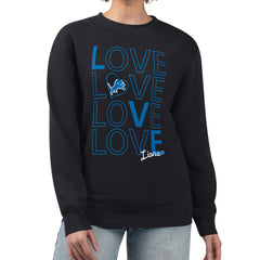 Detroit Lions G-III 4Her by Carl Banks Women's Lots of Love Graphic Fleece Pullover Sweatshirt | NFL US