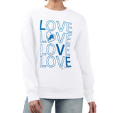 Detroit Lions G-III 4Her by Carl Banks Women's Lots of Love Graphic Fleece Pullover Sweatshirt | NFL Online