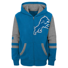 Detroit Lions Youth Stadium Color-Block Full-Zip Hoodie | NFL Online