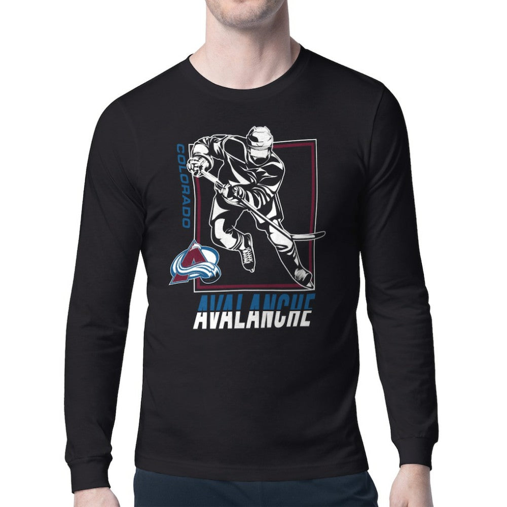 Colorado Avalanche Starter Player Grid Long Sleeve T-Shirt - NHL T-shirts