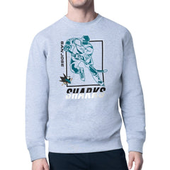 San Jose Sharks Starter Player Grid Fleece Pullover Sweatshirt - NHL Sweatshirts