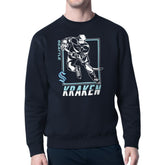 Seattle Kraken Starter Player Grid Fleece Pullover Sweatshirt - NHL Sweatshirts
