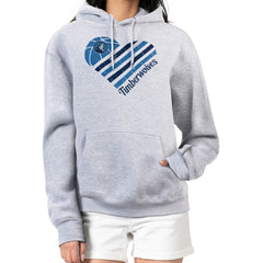 Heather Gray Minnesota Timberwolves G-III 4Her by Carl Banks Women's Heart Pullover Hoodie - Heather Gray cheap | NBA