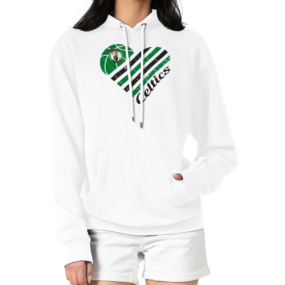 White Boston Celtics G-III 4Her by Carl Banks Women's Heart Pullover Hoodie - White sale | NBA