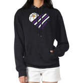 Los Angeles Lakers G-III 4Her by Carl Banks Women's Heart Pullover Hoodie - Black outlet | NBA