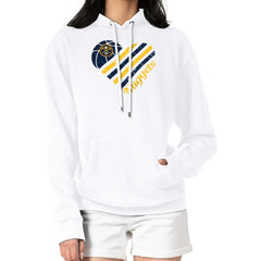 White Denver Nuggets G-III 4Her by Carl Banks Women's Heart Pullover Hoodie - White online | NBA