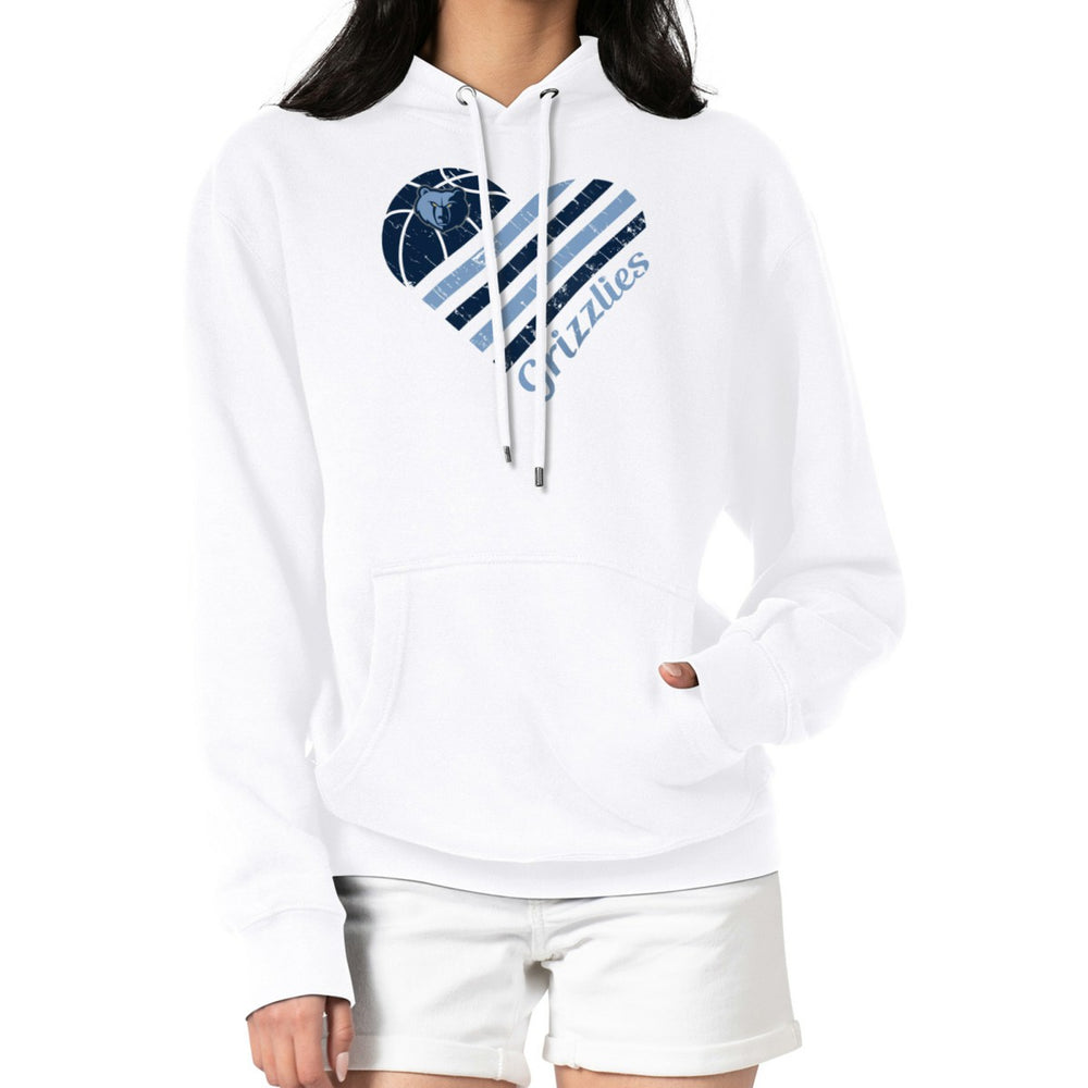 White Memphis Grizzlies G-III 4Her by Carl Banks Women's Heart Pullover Hoodie - White outlet | NBA