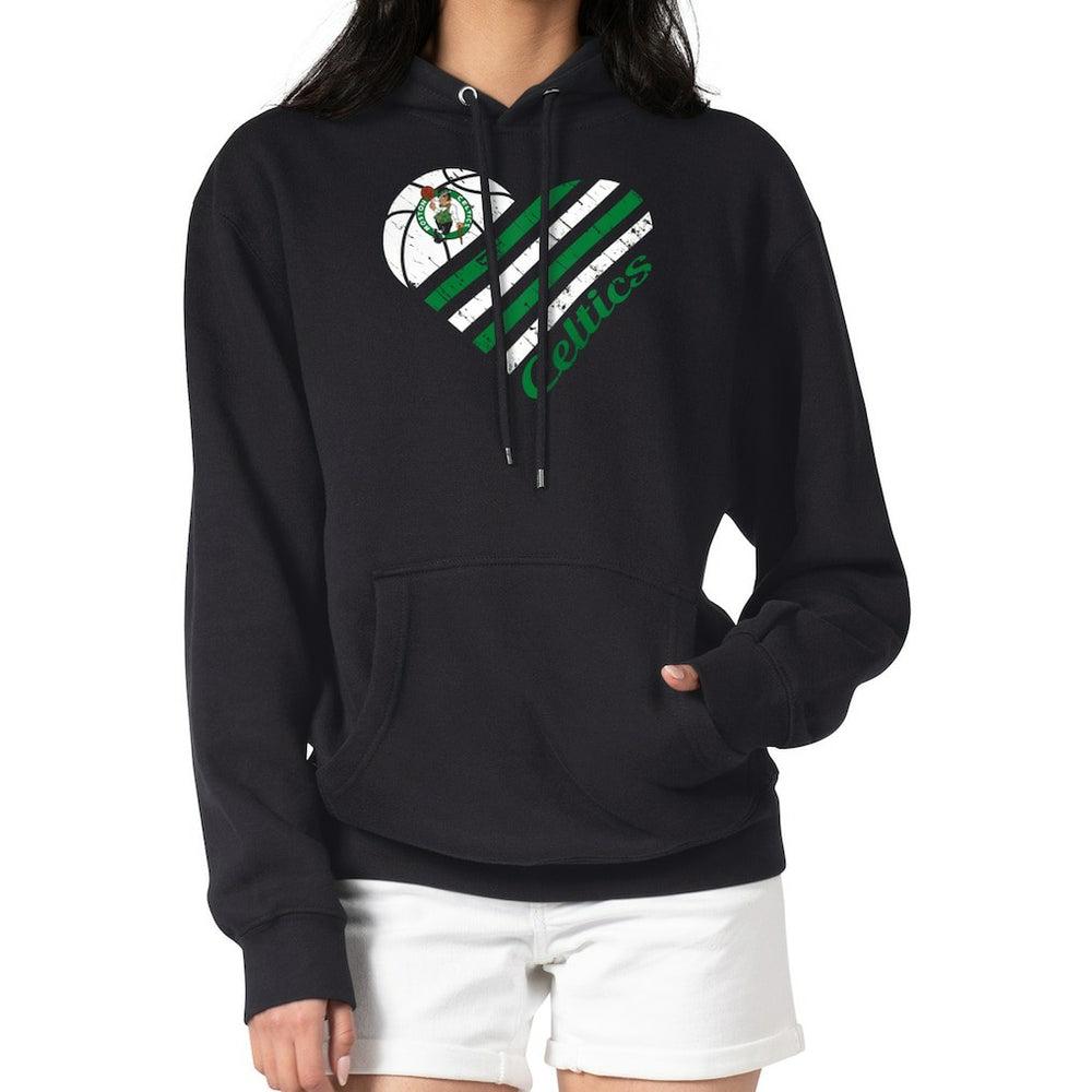 Boston Celtics G-III 4Her by Carl Banks Women's Heart Pullover Hoodie - Black cheap | NBA