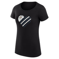 Black Oklahoma City Thunder G-III 4Her by Carl Banks Women's Super-Slim Fit Lightweight Heart T-Shirt | NBA