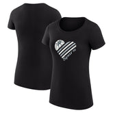 Black San Antonio Spurs G-III 4Her by Carl Banks Women's Super-Slim Fit Lightweight Heart T-Shirt | NBA