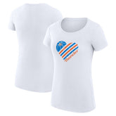 White Oklahoma City Thunder G-III 4Her by Carl Banks Women's Super-Slim Fit Lightweight Heart T-Shirt | NBA