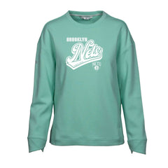 Mint Brooklyn Nets Levelwear Women's Fiona Sweep Pullover Sweatshirt | NBA