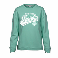 Mint New York Knicks Levelwear Women's Fiona Sweep Pullover Sweatshirt | NBA
