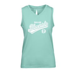 Mint Dallas Mavericks Levelwear Women's Paisley Sweep V-Neck Tank Top sale | NBA