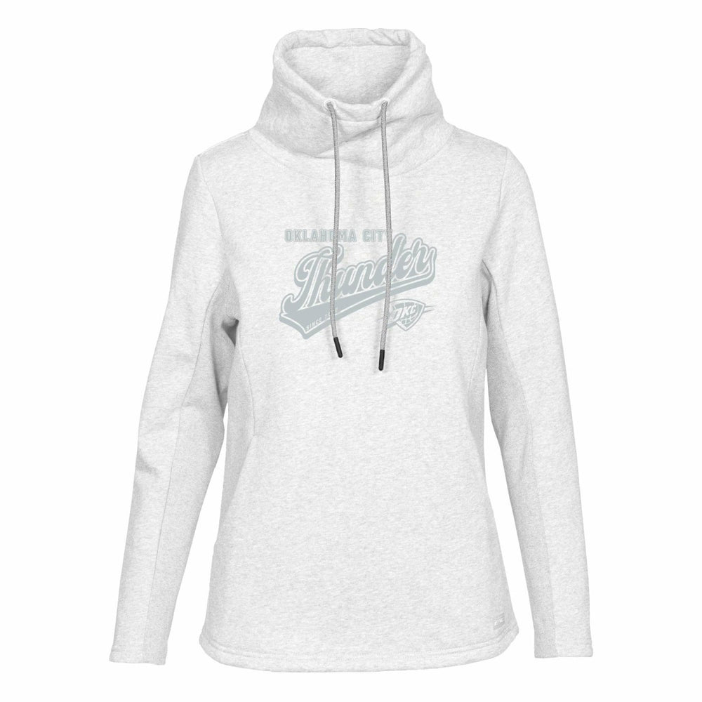 Cream Oklahoma City Thunder Levelwear Women's Loop Sweep Pullover Sweatshirt | NBA