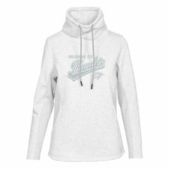 Cream Oklahoma City Thunder Levelwear Women's Loop Sweep Pullover Sweatshirt | NBA