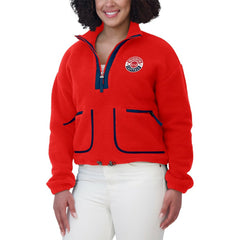 Washington Capitals WEAR by Erin Andrews Women's Polar Fleece Half-Zip Jacket - NHL Jackets