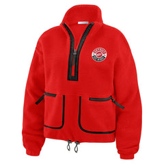 Detroit Red Wings WEAR by Erin Andrews Women's Polar Fleece Half-Zip Jacket - NHL Jackets