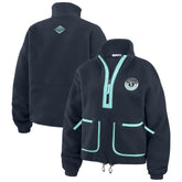 Seattle Kraken WEAR by Erin Andrews Women's Polar Fleece Half-Zip Jacket - NHL Jackets
