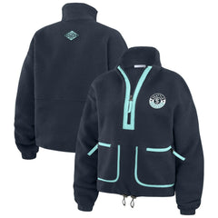 Seattle Kraken WEAR by Erin Andrews Women's Polar Fleece Half-Zip Jacket - NHL Jackets