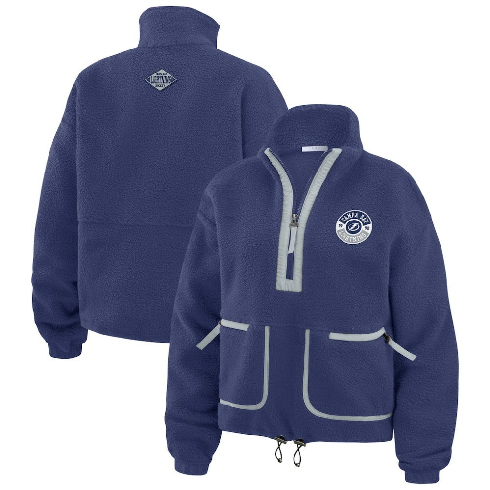 Tampa Bay Lightning WEAR by Erin Andrews Women's Polar Fleece Half-Zip Jacket - NHL Jackets