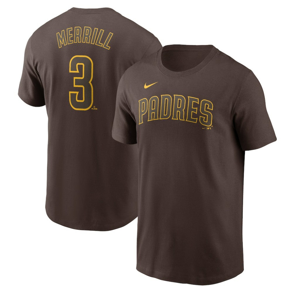 Jackson Merrill San Diego Padres Nike Fuse Name & Number T-Shirt - MLB T-shirts