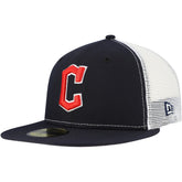 Cleveland Guardians New Era Team Color 59FIFTY Trucker Fitted Hat - MLB Hats