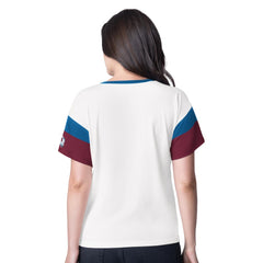 Colorado Avalanche G-III 4Her by Carl Banks Women's Rink Oversized Rhinestone V-Neck T-Shirt - NHL T-shirts