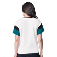 San Jose Sharks G-III 4Her by Carl Banks Women's Rink Oversized Rhinestone V-Neck T-Shirt - NHL T-shirts