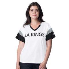 Los Angeles Kings G-III 4Her by Carl Banks Women's Rink Oversized Rhinestone V-Neck T-Shirt - NHL T-shirts